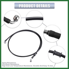 Motoforti 150cm AN3 M10 Car Hydraulic Brake Line Oil Hose Pipe Fitting 28° 90° S