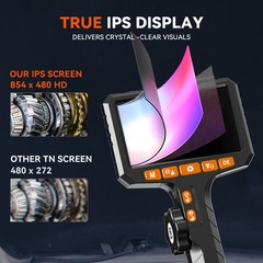 50%OFF 2-Way 360° Endoscope W/Light Industrial Articulating Borescope Camera