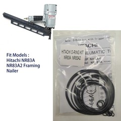 NR83A NR83A2 O-Ring Kit for Hitachi Full Round Head Framing Nailer with Trigg…