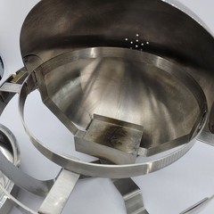 Vintage Chrome Round Roll Top Full Size 20” Chafer Chafing Dish Brass Handle