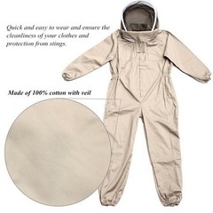 XXL Full Body Ventilated Beekeeping Suit Veil Hood Gloves Protective Bee Jacket