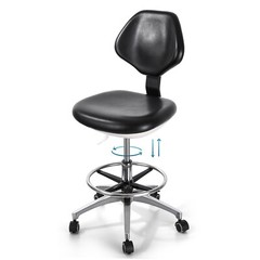 US Adjustable Stool Doctor Chair Hydraulic Rolling for Dental Massage Salon Spa
