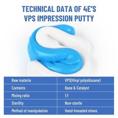 12x 25g Dental Putty Fast Set PVS VPS Impression Silicon Material Mint Base USA