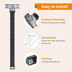 27.5″ Door Panic Bar Exit Device Vertical Rod Push Bar Lock Heavy Duty New