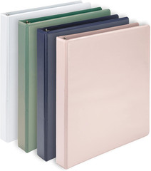 Plant Based Durable D-Ring Binders – 1 Inch 3 Ring Binder with 225 Sheet Capacit
