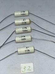 .01uf 160V Axial Film Polystyrene Capacitor 160 Volts 10000pF New Lot of (5)