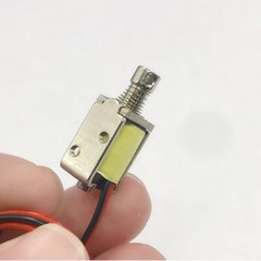 DC 3V 5V 6V 9V 12V Push-Pull Through Micro Linear Solenoid Magnet Electromagnet