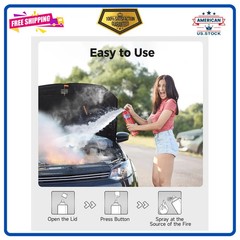 2 Pack Portable Fire Extinguisher with Mounting Bracket for Home Car Kitchen