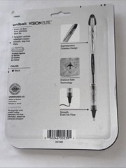 8-Pack uni-ball Vision Elite Rollerball Pens Bold 0.8mm Black Ink – Brand New!