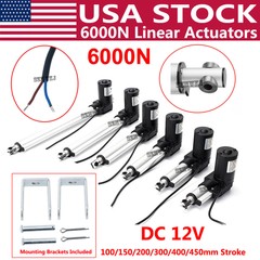 4″-18″ 6000N Electric Linear Actuator 1320lbs Max Lift Heavy Duty 12V DC Motor