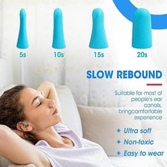 200pcs Ear Plugs Soft Foam Sleep 100pair Travel Noise Shooting Working Lot Bulk