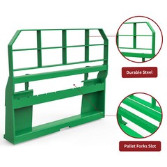 45″ Frame Skid Steer Tractor W/ 48″ Blades Pallet Fork Quick Attachment 4000LBS