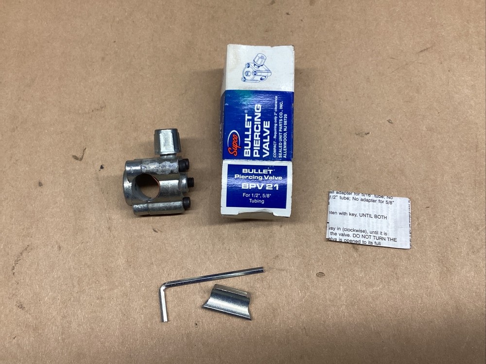 BPV21 SUPCO Bullet Piercing Valve for 1/2″, 5/8″ Tubing BPV 21 #832I132