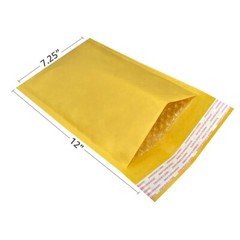 UOFFICE Kraft 200 Kraft Bubble Mailers 7.25×12″ – #1 Self-Seal Padded Envelopes