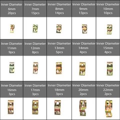 115X Hose Spring Clamps 6-22mm Fastener Fuel Water Line Pipe Air Tube Clips Kit