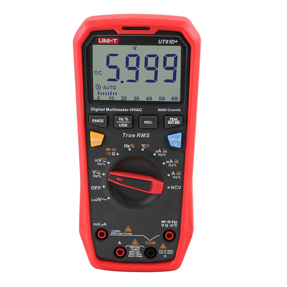 UNI-T UT61D+ 1000V True RMS Digital Multimeter USB Data hold/backlight