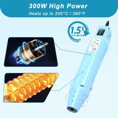 Heat Gun for Crafting, Mini Hot Air Gun Tool for Epoxy Resin, Shrunk Wrapping…