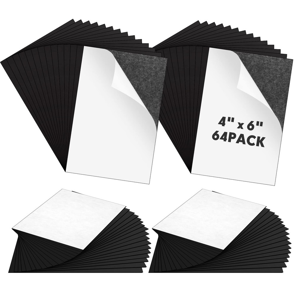 Adhesive Magnetic Sheets 4×6 – Cuttable Flexible Peel & Stick Craft Stickers (64