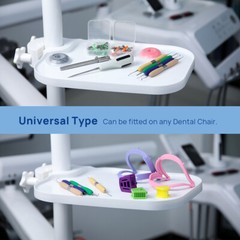 Dental Universal Utility Tray Plastic Post Mounted Tray Table Unit Chair Supply