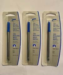 Cross Gel Ink Rolling Ball Refill for Rolling Ball Pens Lot Of 3 NEW #8521