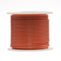 14 AWG Gauge Stranded Hook Up Wire Orange 100 ft 0.0641″ UL1015 600 Volts