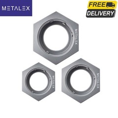 Hexagon Die Adapter Set Of 3 Pieces For Round Split Button Dies 13/16″ 1″ 1-1/2″
