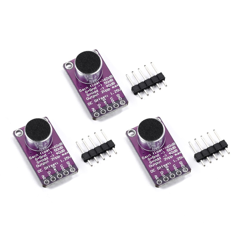 Teyleten Robot MAX9814 Electret Microphone AGC Amplifier Module Auto Gain Con…