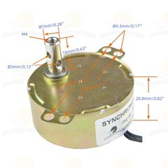 Tyc-50 Small Synchronous Motor Ac 110v 2.5/3rpm 4w 50/60hz Cw/ccw Electric Gear