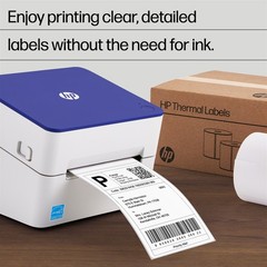 HP 4×6 Direct Thermal Shipping Labels, 500 Labels on 2 Rolls for Label Printers