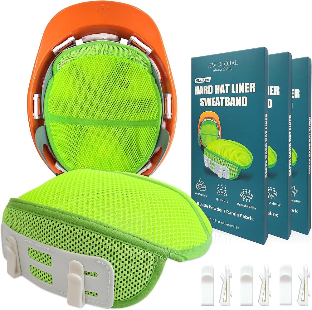 3PCS Hard Hat Liner Sweatband Work Safety Helmet Accessories Washable Cool Mesh