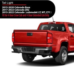 Right Tail Light Assembly w/Bulbs Fit For Chevy Colorado 2015-2022 Rear Brake La