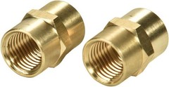 2 Pack 1/4″ x 1/4″ NPT Coupler, Brass Female Pipe Fitting 1/4″ x 1/4″ NPT Female
