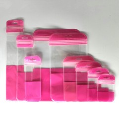 Multi-Size Front & Back Clear Glossy Flat Mylar Zip Lock Bag w/ Hang Hole