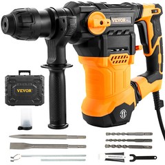 VEVOR Electric Rotary Hammer Drill 1500W SDS Plus 1-1/4″ Chipping Hammer Drill