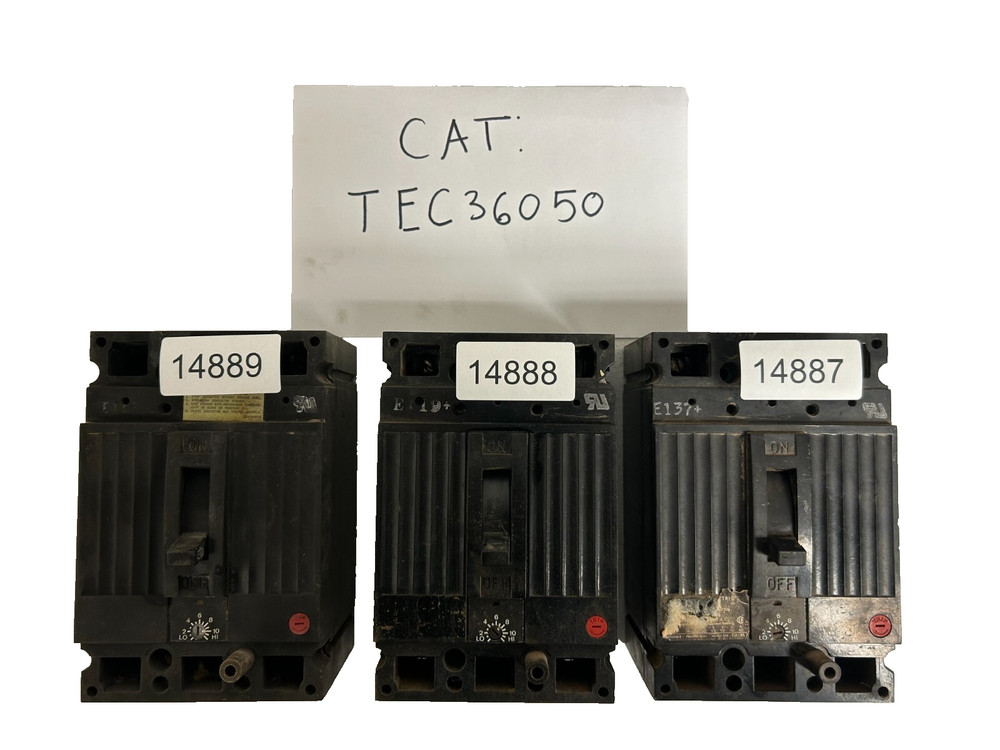 GE TEC36050 Circuit Breaker 3 Poles 50 Amps 600VAC