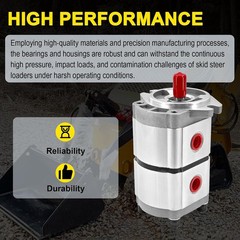 New Two-Section Hydraulic Gear Pump PGP51088G3LP For Skid Steer Loader KTT23 AGT