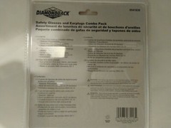 Diamondback Safety Glasses With Ear Plugs Combo Pack