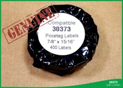 2 Rolls of 400 Price Tag Labels (Rat Tail Style) for DYMO® LabelWriter® 30373