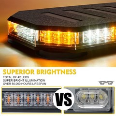 42 Inch LED Roof Top Strobe Hazard Warning Emergency Flashing Light Bar