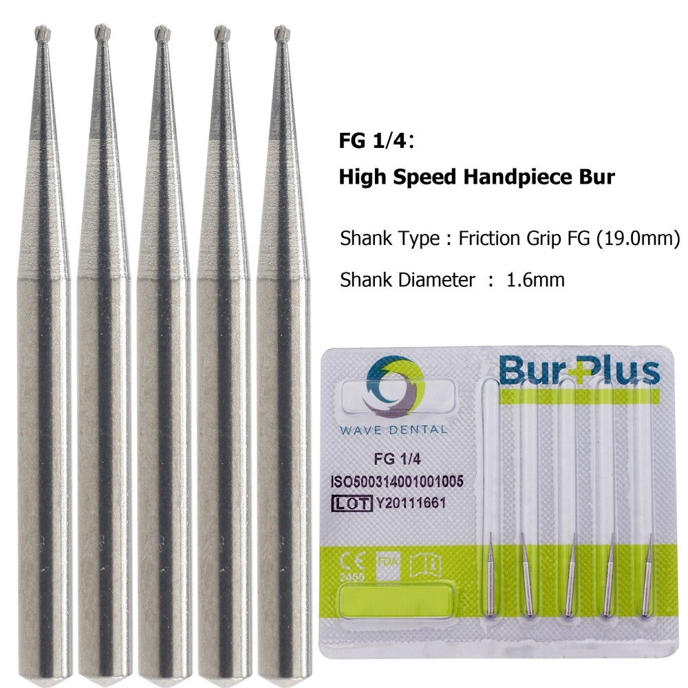 Wave Dental Carbide Burs FG 8 2 4 6 1/4 1/2 Round 330 557 556 245 Friction Grip