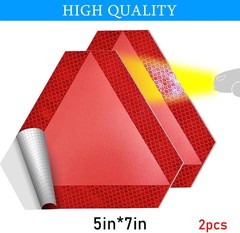 2PCS/Set Slow Moving Car Sign, 7 x 8 Inches Diamond Grade Reflective Vehicle Saf
