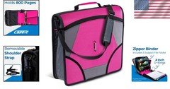 King Sized Zip Tab School Zipper Binder | 4-Inch D