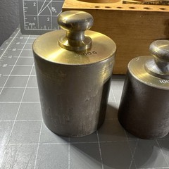 Balance Weight Set Grams (1-50g) (2 x 100g, 200g, 500g, 1kg, & 2kg) Brass 14pc.