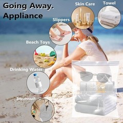 20 Pcs Clear Clothing Storage Bag Plastic Zipper Storage Bags 4 Gallon 16″ x …