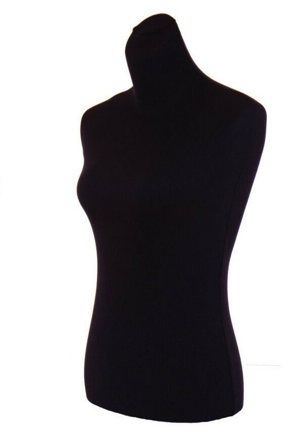 1 Black Jersey, female mannequin torso’s cover to renew dress form, size S ~M