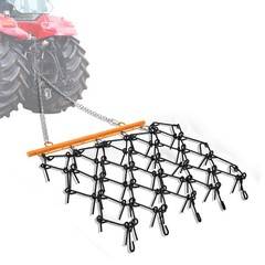 4×4 FT ATV UTV Tractor Drag Harrow Soil Grading Tow-Behind 3/8 1/2 Teeth