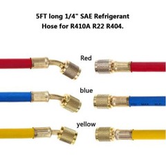 R410A R22 Manifold Gauge Set AC A/C 5FT Color Hose Air Conditioner HVAC 59” New