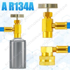 Refrigerant Recharge Kit A/C R134-a Self-Sealing Adapter for AC Sealing cans