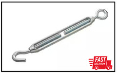3/8 In. X 10-1/2 In. Zinc-Plated Turnbuckle Hook/Eye