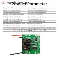 5S 21V 20A Li-ion Battery Protection Board module Fit for Wrench Power Tools